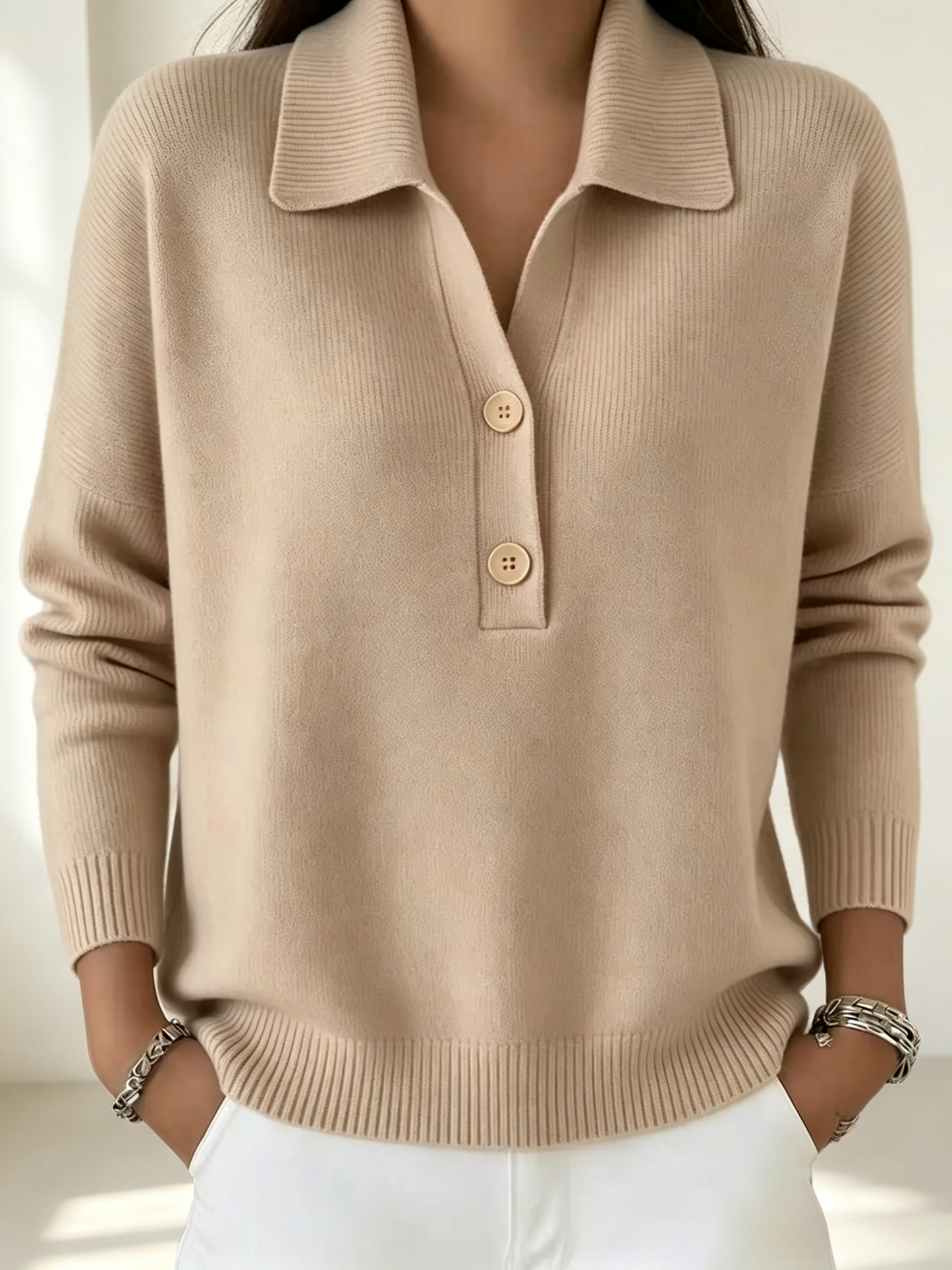 FALL SALEš„ Women's V-neck Cashmere Sweater
