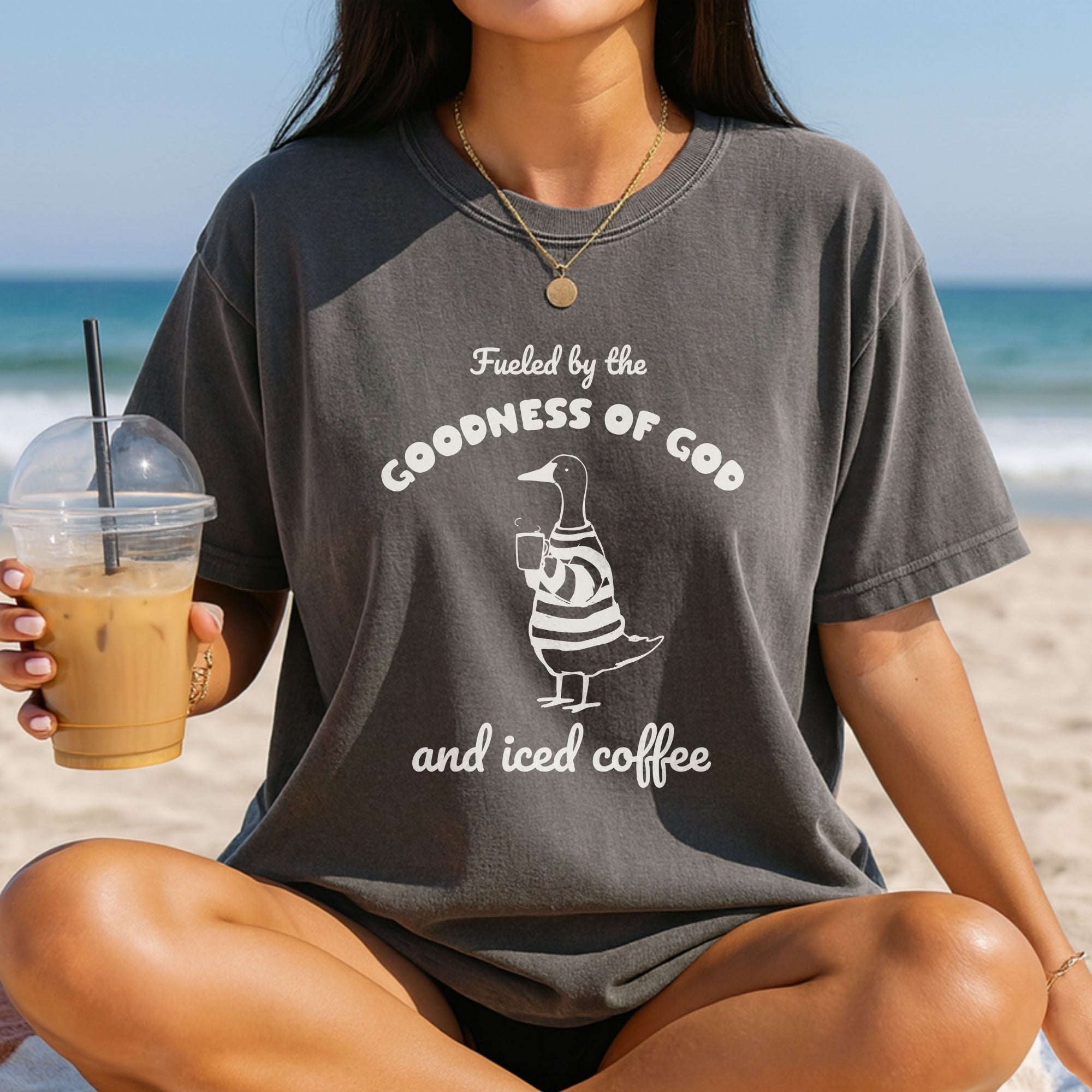 Fueled by the Goodness of God and Iced Coffee T-Shirt