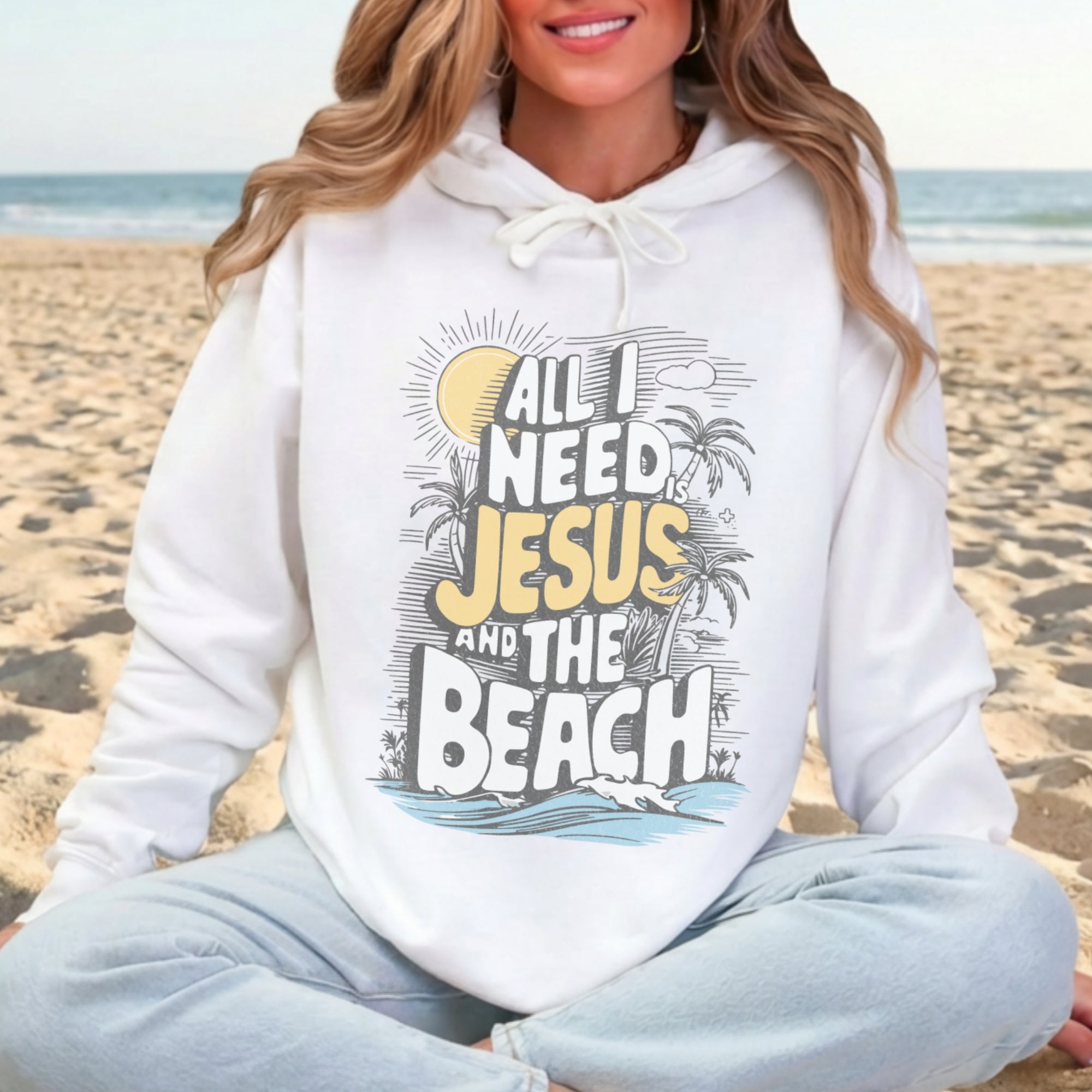 Jesus and the Beach Hoodie
