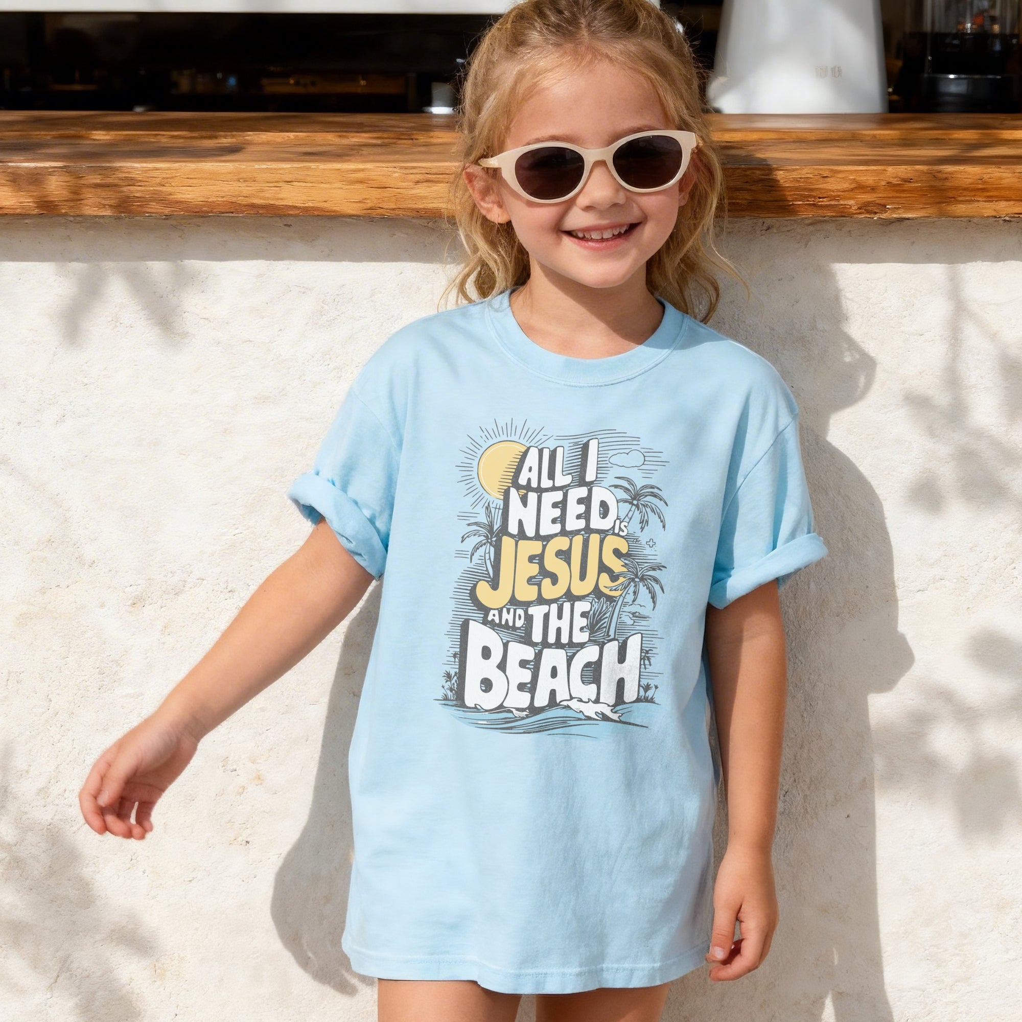 All I Need Is Jesus and the Beach Youth T-Shirt