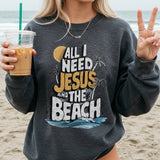 Jesus and the Beach Sweatshirt (Gildan 18000)