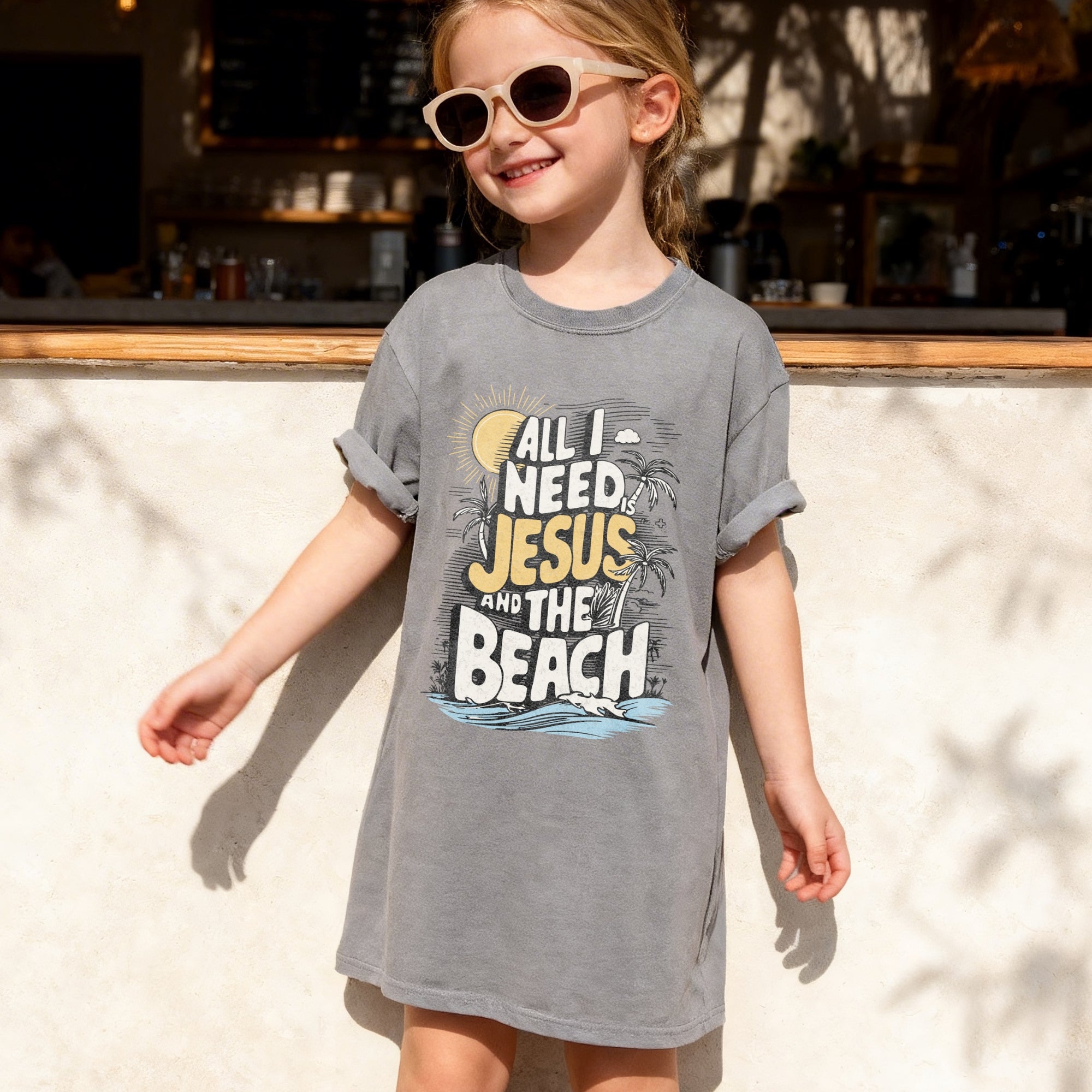 All I Need Is Jesus and the Beach Youth T-Shirt