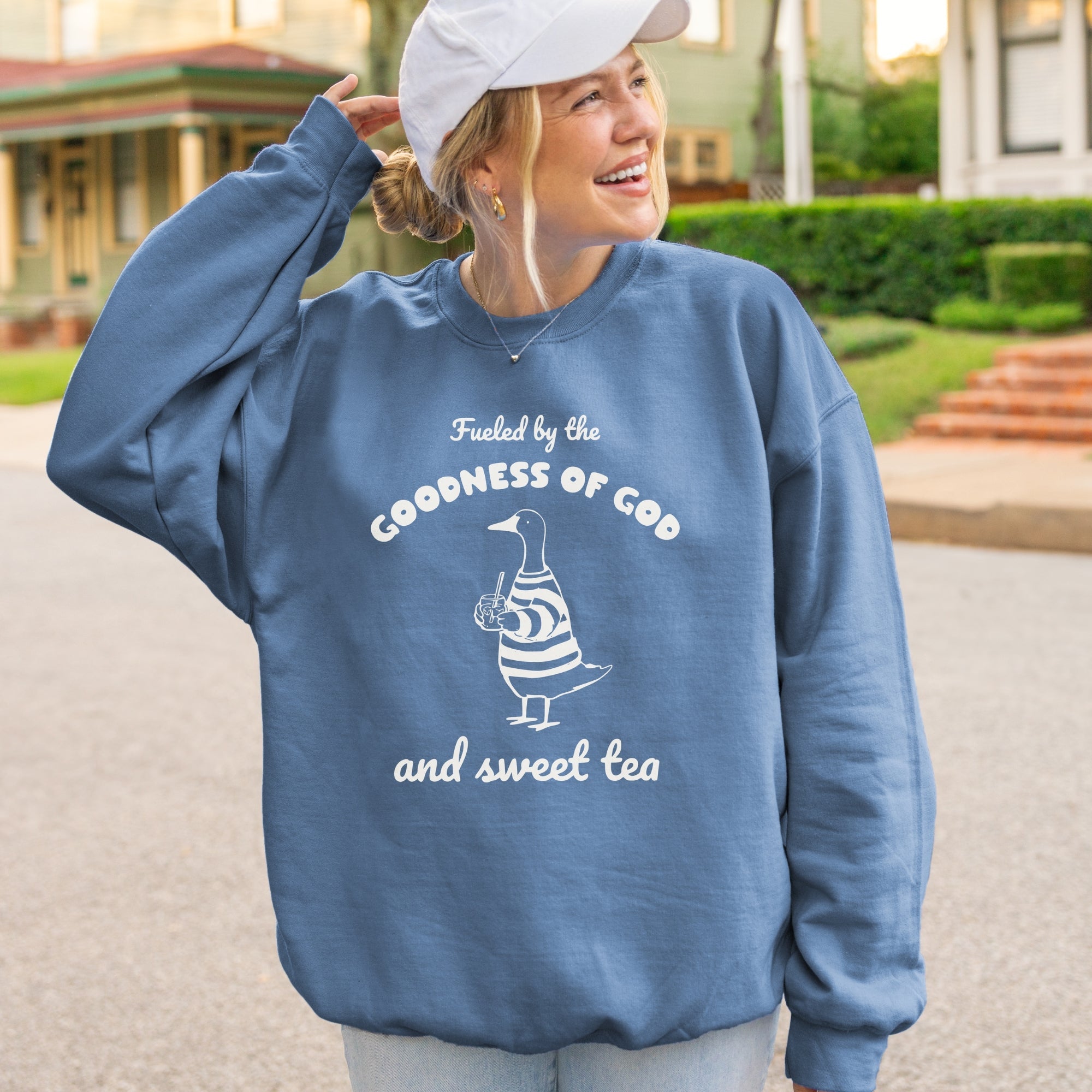 Fueled by the Goodness of God and Sweet Tea Sweatshirt