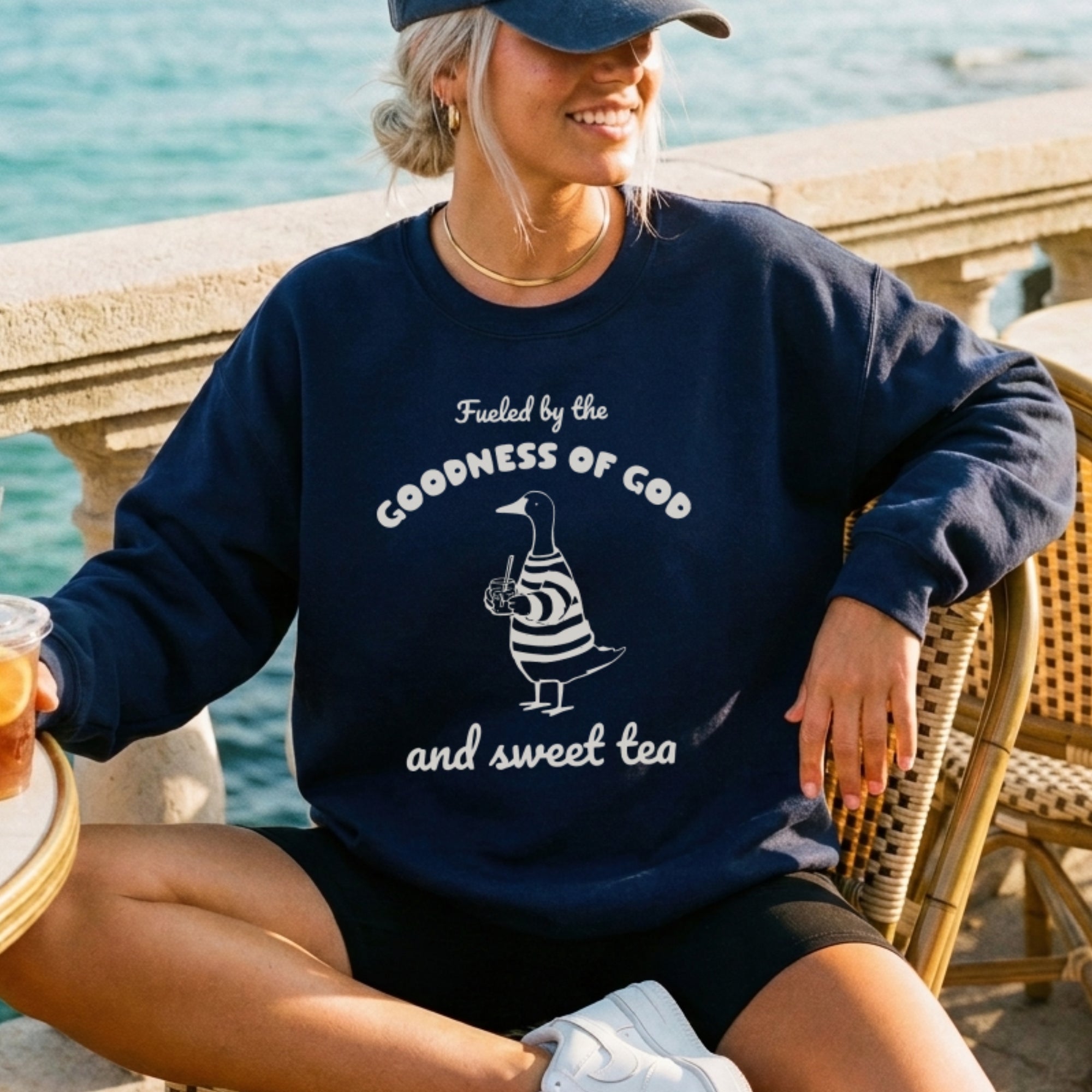 Fueled by the Goodness of God and Sweet Tea Sweatshirt